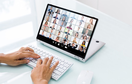 Online Video Conference Webinar Call