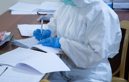 Covid Healthcare Professional Writing Notes