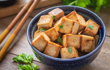 Fried Tofu In Bowl