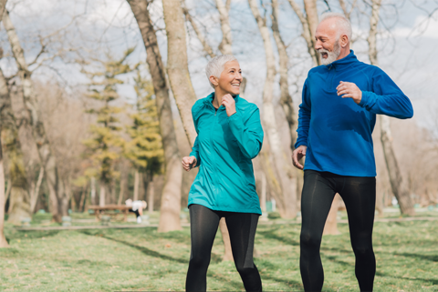 Joggers Exercising Outdoors R