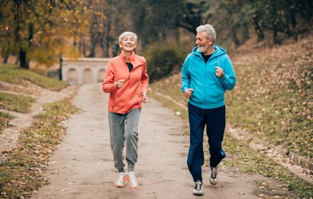 Old Couple Exercising