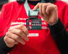 The abseiling medal our fundraisers received after their abseil. 