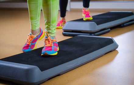 Exercise Shoes And Step Routine Image