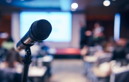 Wireless Microphone In Seminar Room