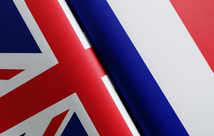 British And French Flags