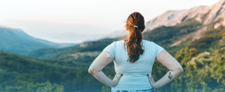 Woman With Diabetes Wearing A CGM