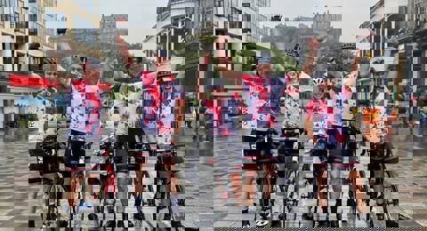 A group of our DRWF fundraisers on a cycling trip.