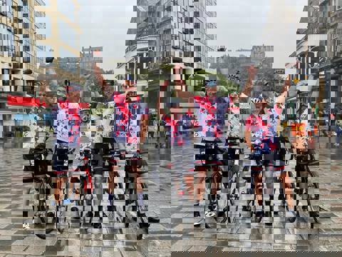 Cycling Image In Front Of Castle