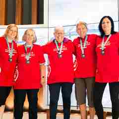 Brave abseilers get their medals 