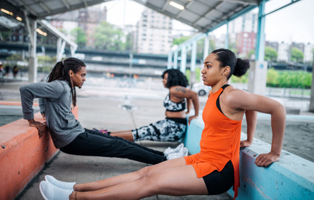 Young People Exercising Outdoors