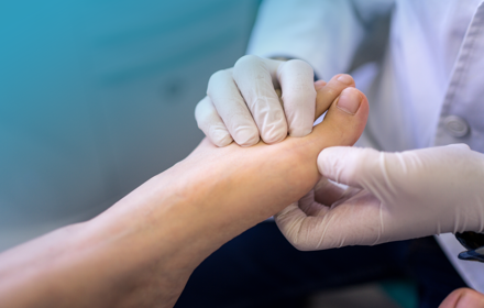 Foot Feet Check by a Doctor