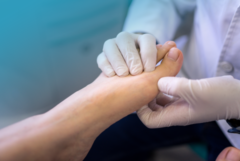 Foot Feet Check by a Doctor