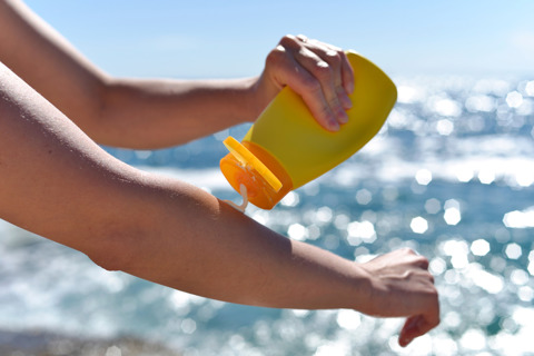 Applying Sun Cream
