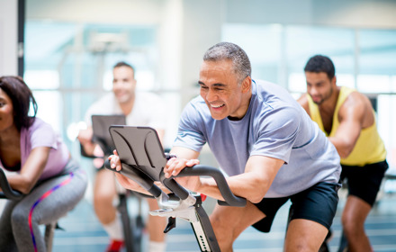 Exercise Bikes Being Used