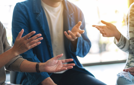 People Talking Banner Image