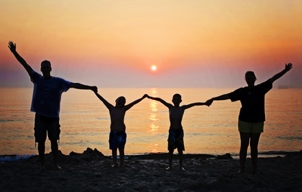 Family Image At Beach