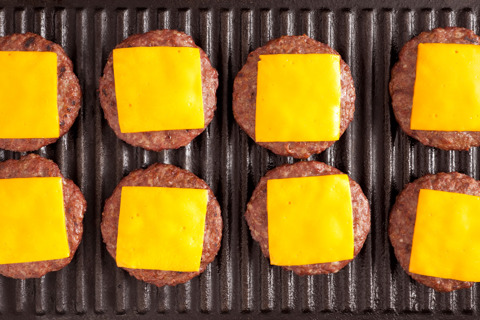 Cheeseburgers On A Grill