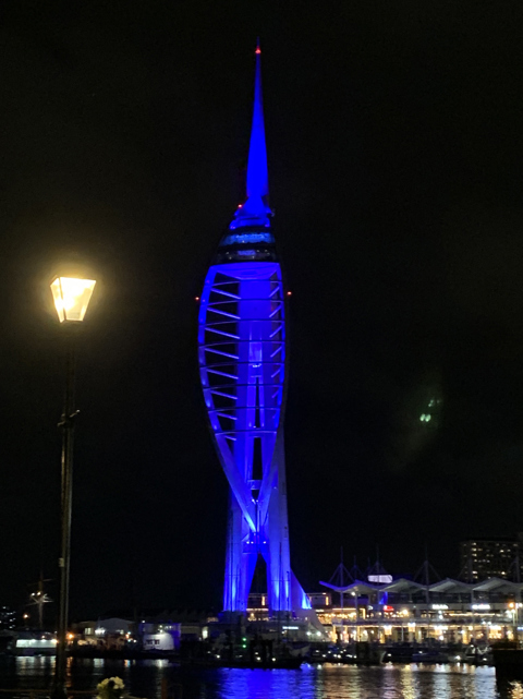 World Diabetes Day Spinnaker Tower Lit Up In Blue Web Edit