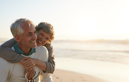 Elderly Couple At Beach R
