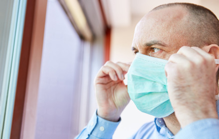 Man Wearing A Face Mask