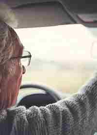 Elderly Man Driving