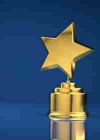 Star Award Blue Background