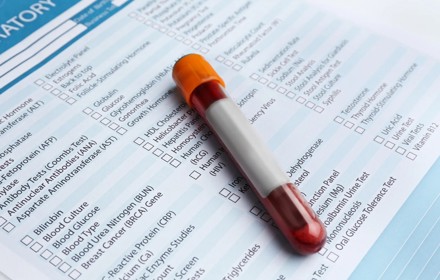 Blood Test Tube And Form